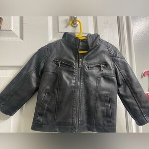 Black leather jacket